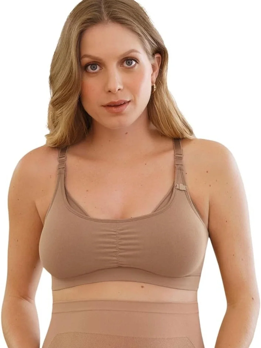 Leonisa Seamless Wireless Nursing Bra Taupe Small-Medium NWT
